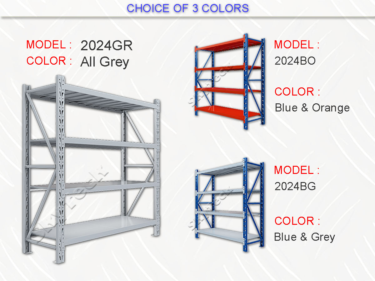 2M Shelves Racking Metal Steel 2024BO   3 2024GR 2 