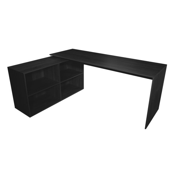 Brand New Simple L Shaped Corner Black Computer Desk 1.8M