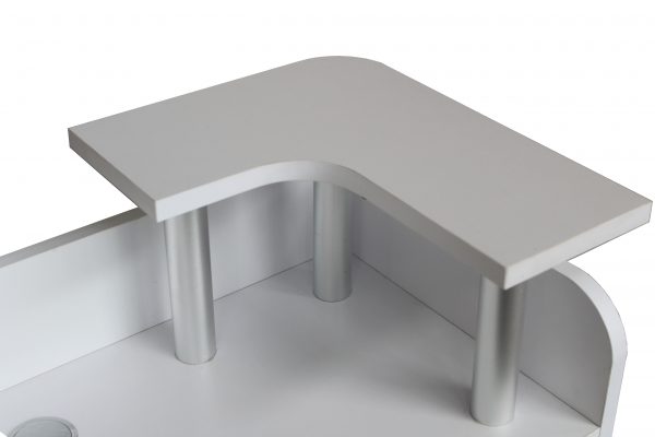 Brand New 80cm Small White Compact Reception Desk Counter For Retail Shops