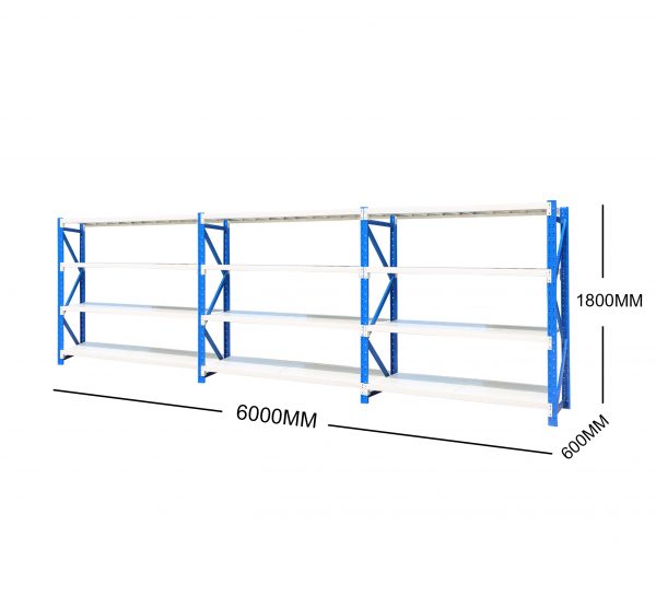 6M(L) x 1.8M(H) x 0.6M(D) Shelves Racking Metal Steel 6018BG