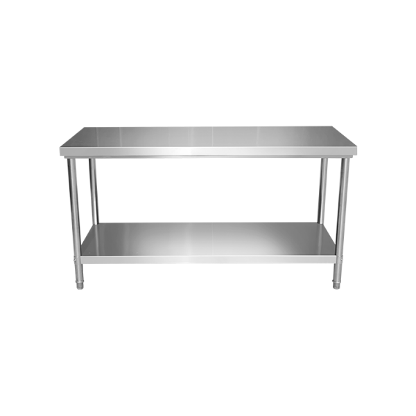 180cm Stainless Steel Metal 2 Tier Workbench Kitchen Bench Freezer Storage