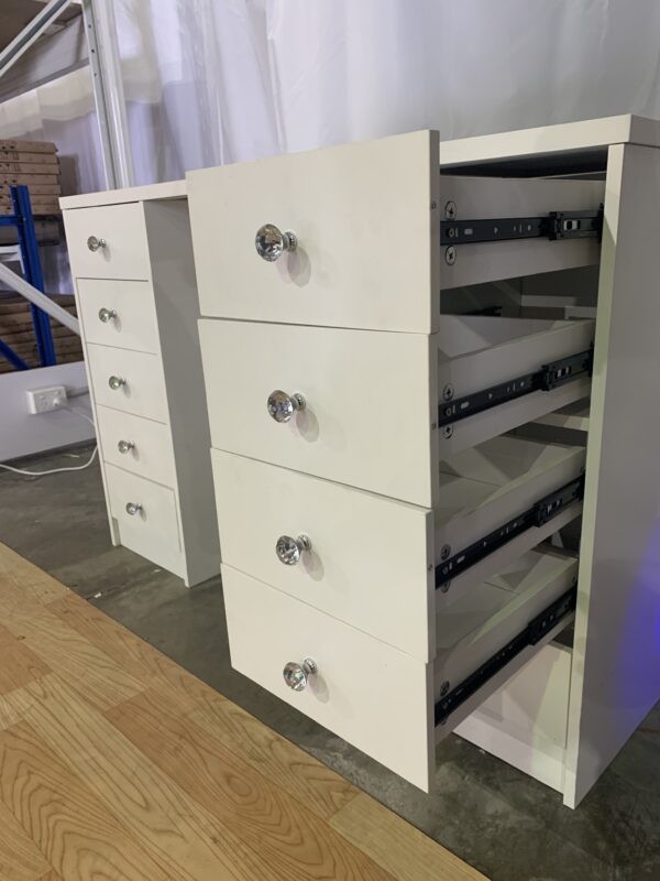 WHITE MAKE-UP DRESSER TABLE WITH 10 DRAWERS KL-DS07N TABLE