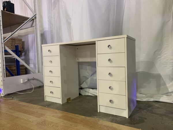 WHITE MAKE-UP DRESSER TABLE WITH 10 DRAWERS KL-DS07N TABLE
