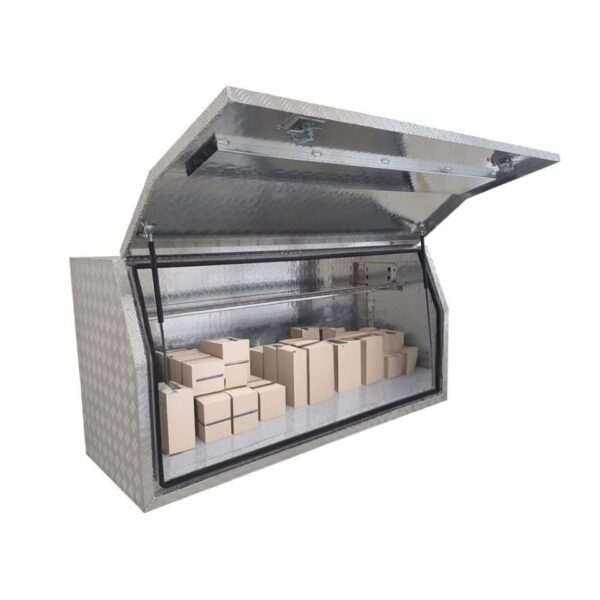Aluminium Checkerplate Storage Toolbox Full Open Door 145CM
