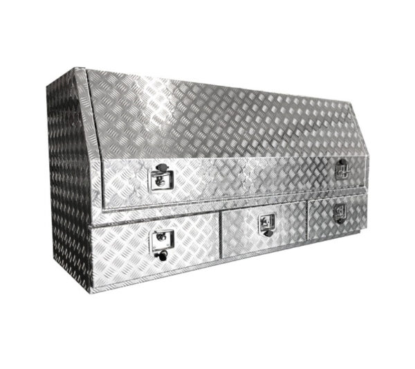 Aluminium Checkerplate Storage Toolbox 3 Slide Out Drawer System $1130